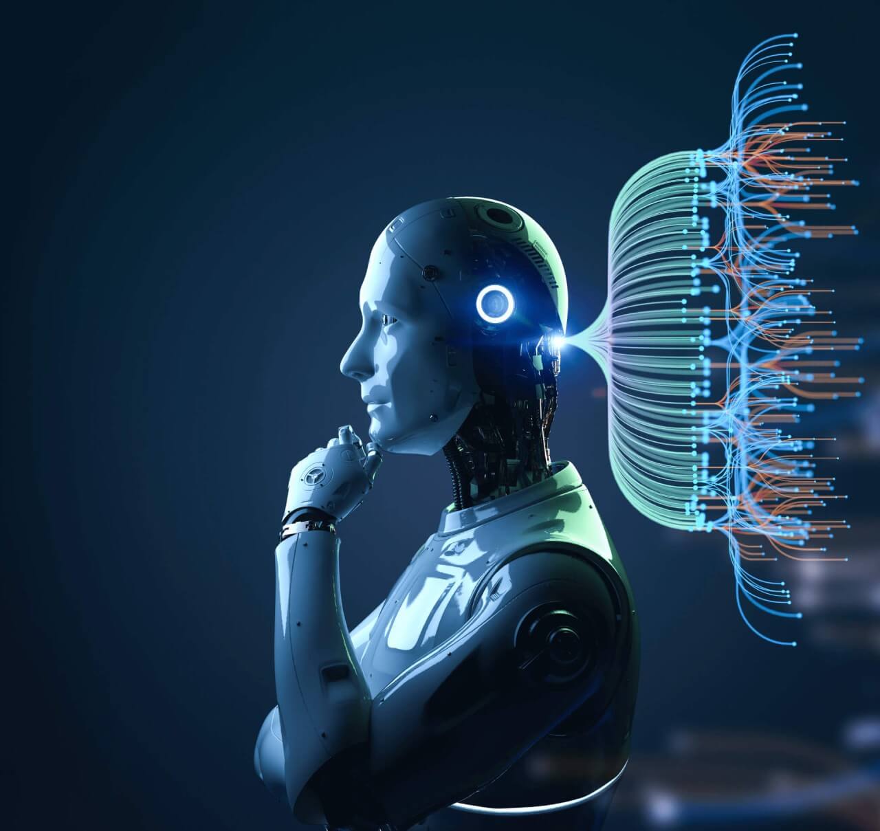 AI Robot Thinking Possibilities